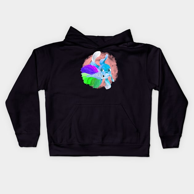 fighting fish Kids Hoodie by Explore The Tropics